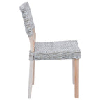 Dining Chair 2 pcs White Wash 46 x 55 x 84 cm Kubu Rattan