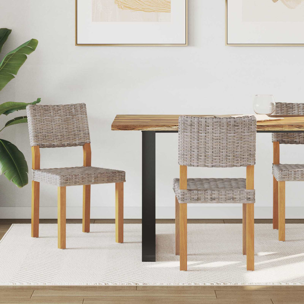 Dining Chair 2 pcs Kubu Grey 46 x 55 x 84 cm Kubu Rattan