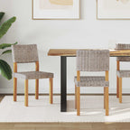 Dining Chair 2 pcs Kubu Grey 46 x 55 x 84 cm Kubu Rattan