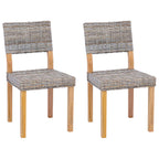 Dining Chair 2 pcs Kubu Grey 46 x 55 x 84 cm Kubu Rattan