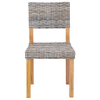 Dining Chair 2 pcs Kubu Grey 46 x 55 x 84 cm Kubu Rattan