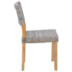 Dining Chair 2 pcs Kubu Grey 46 x 55 x 84 cm Kubu Rattan