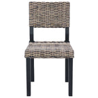 Dining Chair 2 pcs Black Wash 46 x 55 x 84 cm Kubu Rattan