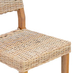 Dining Chair 2 pcs Natural 46 x 55 x 84 cm Kubu Rattan