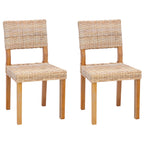 Dining Chair 2 pcs Natural 46 x 55 x 84 cm Kubu Rattan