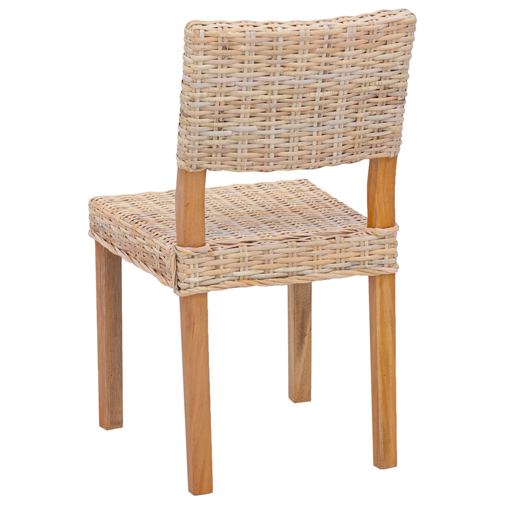 Dining Chair 2 pcs Natural 46 x 55 x 84 cm Kubu Rattan