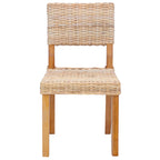 Dining Chair 2 pcs Natural 46 x 55 x 84 cm Kubu Rattan
