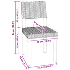 Dining Chair 2 pcs Natural 46 x 55 x 84 cm Kubu Rattan