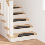 Self-adhesive Stair Mats 15 pcs Anthracite 56 x 17 x 3 cm