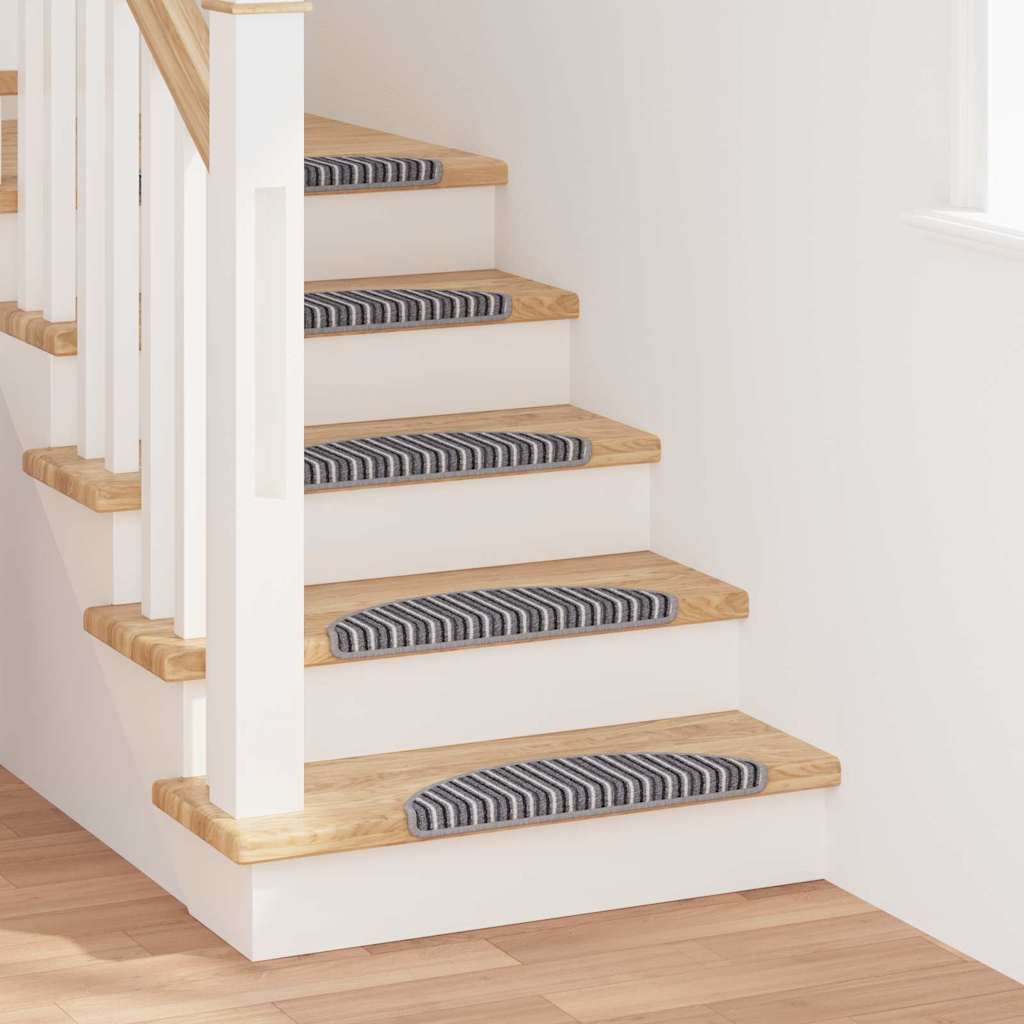 Self-adhesive Stair Mats 15 pcs Grey 56 x 17 x 3 cm
