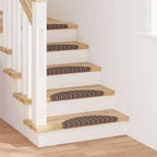 Self-adhesive Stair Mats 15 pcs Brown 56 x 17 x 3 cm