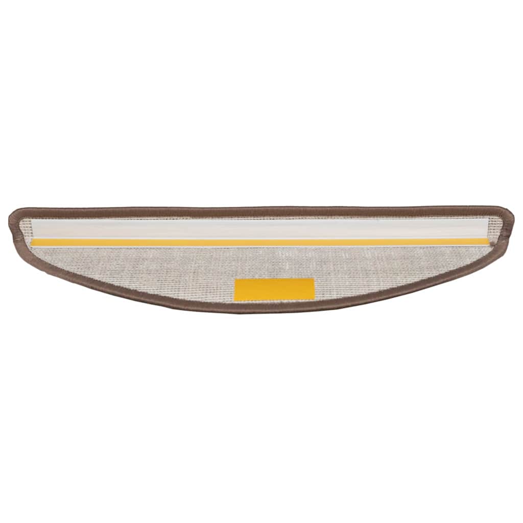 Self-adhesive Stair Mats 15 pcs Brown 56 x 17 x 3 cm