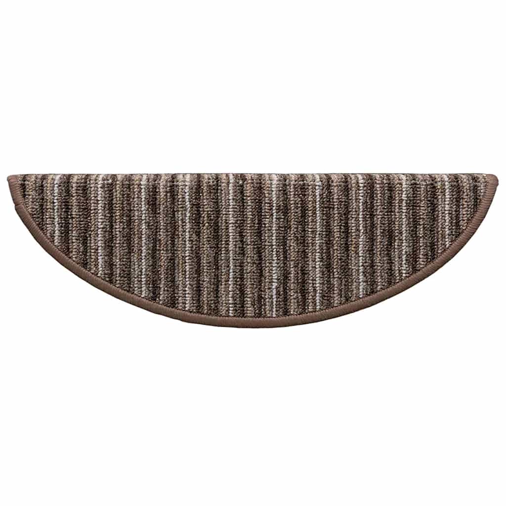 Self-adhesive Stair Mats 15 pcs Brown 56 x 17 x 3 cm