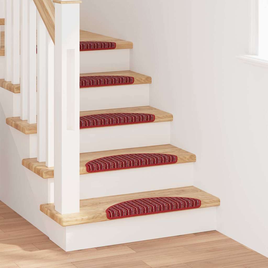 Self-adhesive Stair Mats 15 pcs Red 56 x 17 x 3 cm