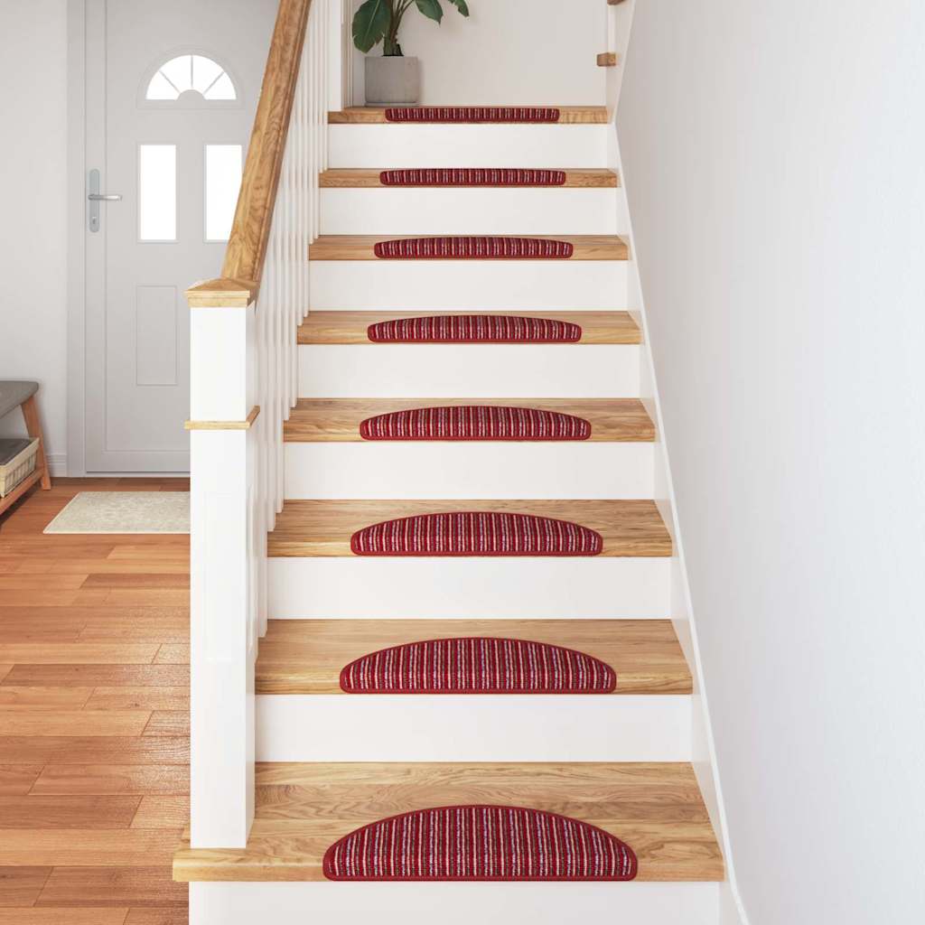 Self-adhesive Stair Mats 15 pcs Red 56 x 17 x 3 cm