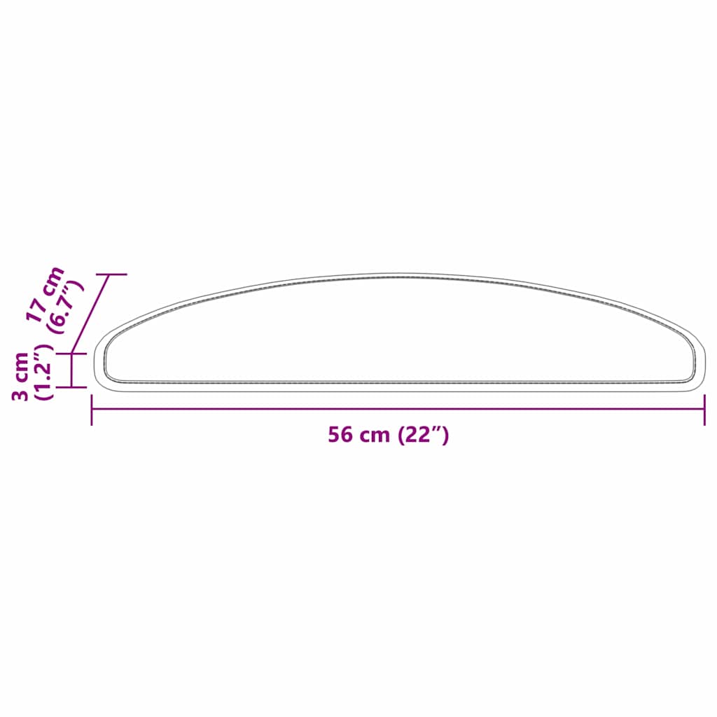 Self-adhesive Stair Mats 15 pcs Red 56 x 17 x 3 cm