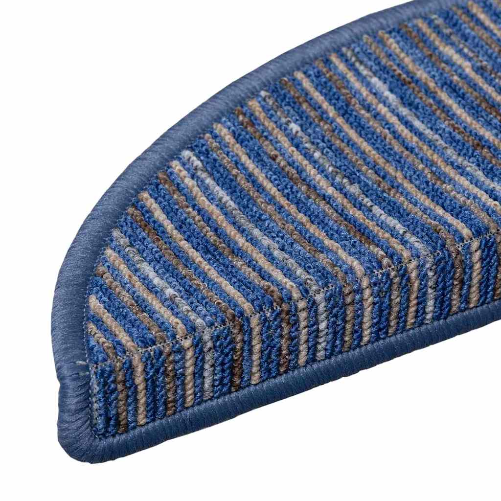 Self-adhesive Stair Mats 15 pcs Blue 56 x 17 x 3 cm