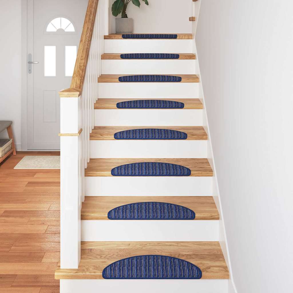 Self-adhesive Stair Mats 15 pcs Blue 56 x 17 x 3 cm