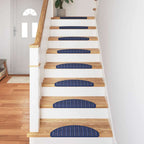 Self-adhesive Stair Mats 15 pcs Blue 56 x 17 x 3 cm