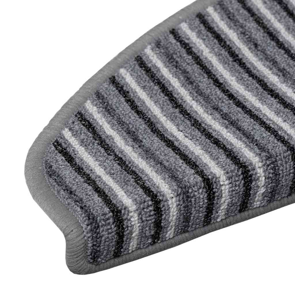 Self-adhesive Stair Mats 15 pcs Grey 65 x 21 x 4 cm