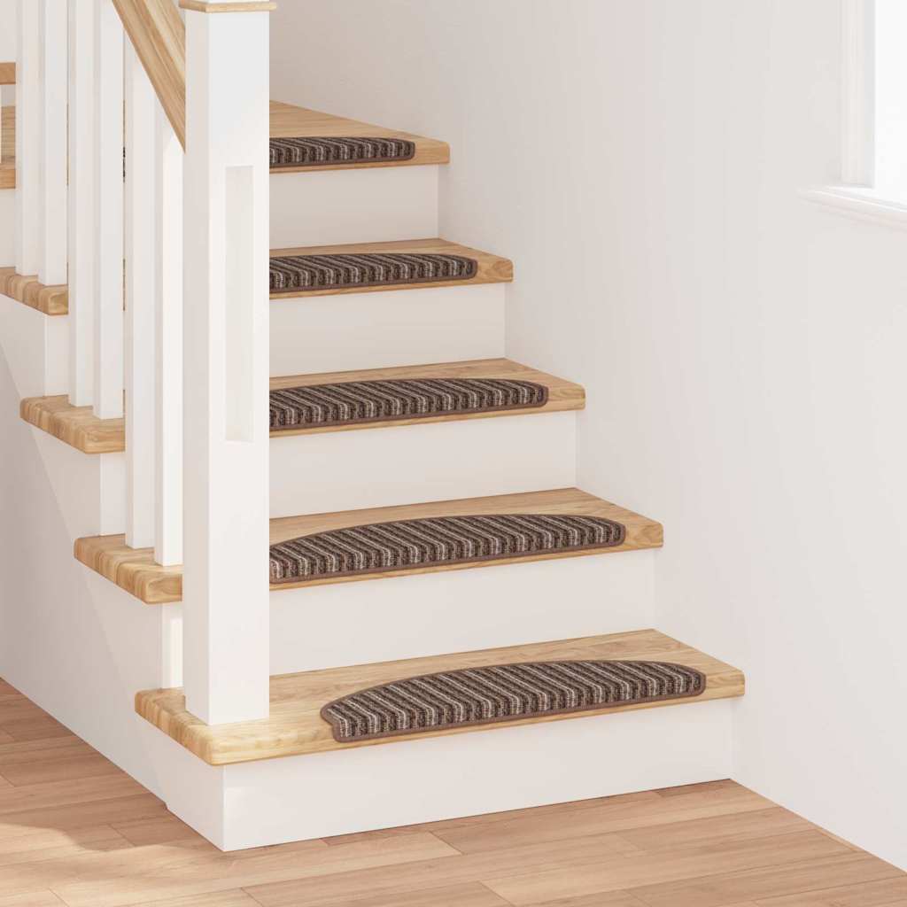 Self-adhesive Stair Mats 15 pcs Brown 65 x 21 x 4 cm