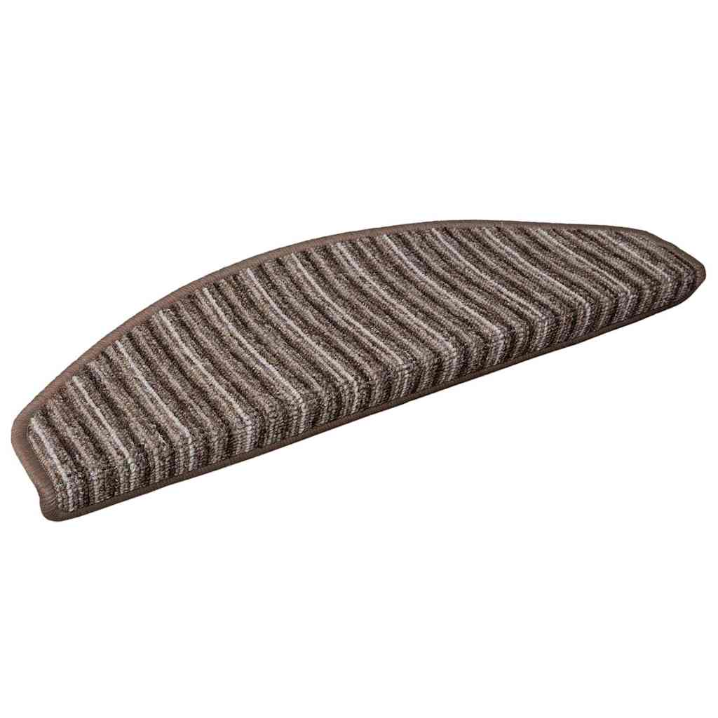 Self-adhesive Stair Mats 15 pcs Brown 65 x 21 x 4 cm