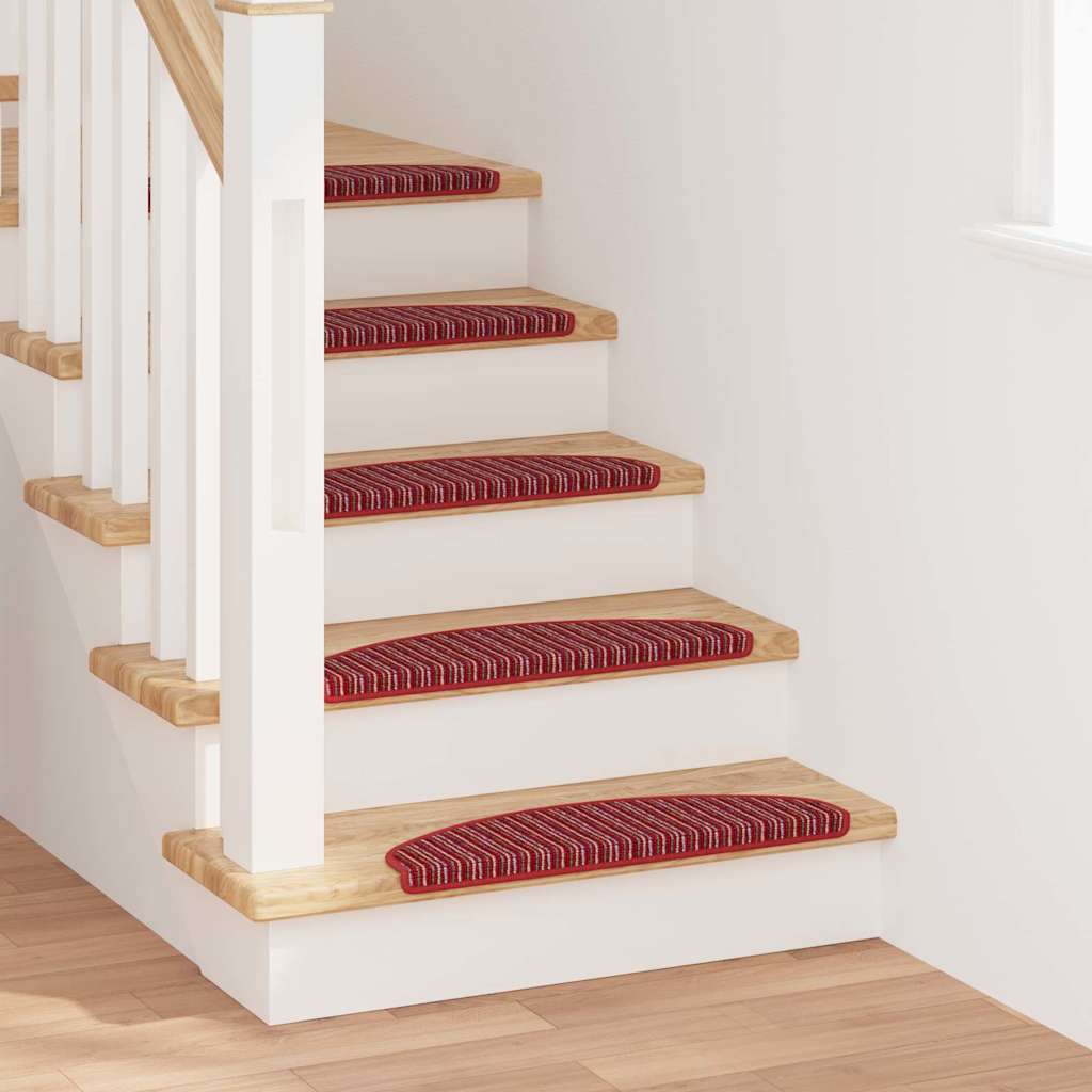 Self-adhesive Stair Mats 15 pcs Red 65 x 21 x 4 cm