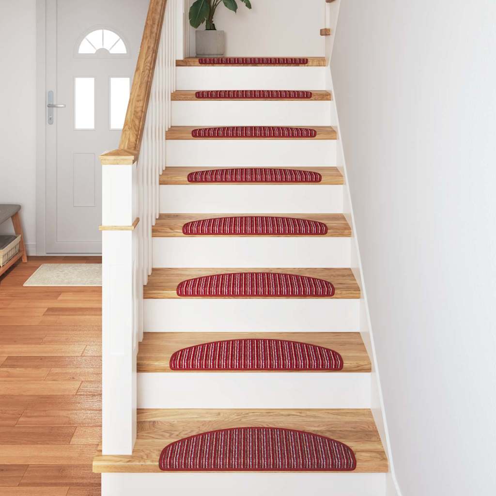 Self-adhesive Stair Mats 15 pcs Red 65 x 21 x 4 cm