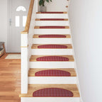 Self-adhesive Stair Mats 15 pcs Red 65 x 21 x 4 cm