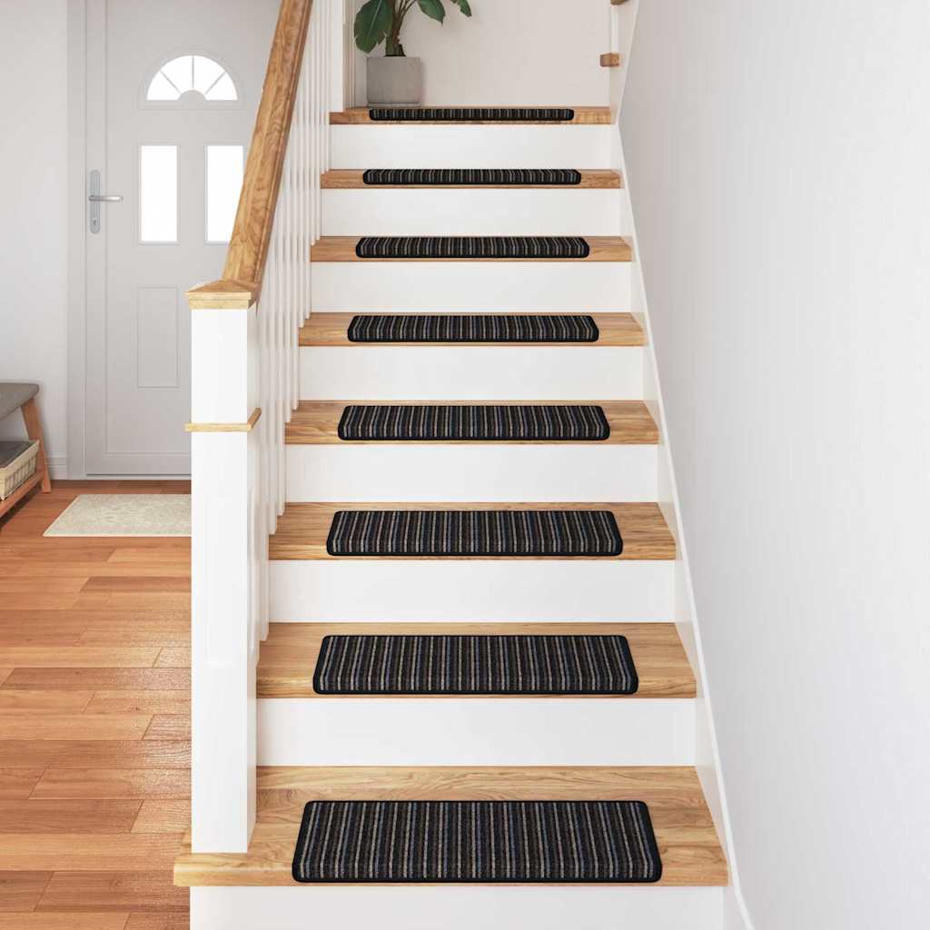 Self-adhesive Stair Mats 15 pcs Anthracite 65 x 21 x 4 cm