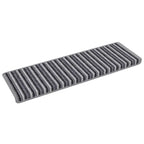 Self-adhesive Stair Mats Striped 15 pcs Grey 65 x 21 x 4 cm