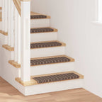 Self-adhesive Stair Mats Striped 15 pcs Brown 65 x 21 x 4 cm