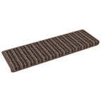 Self-adhesive Stair Mats Striped 15 pcs Brown 65 x 21 x 4 cm