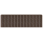 Self-adhesive Stair Mats Striped 15 pcs Brown 65 x 21 x 4 cm