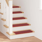 Self-adhesive Stair Mats Striped 15 pcs Red 65 x 21 x 4 cm