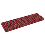 Self-adhesive Stair Mats Striped 15 pcs Red 65 x 21 x 4 cm
