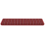 Self-adhesive Stair Mats Striped 15 pcs Red 65 x 21 x 4 cm