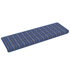 Self-adhesive Stair Mats Striped 15 pcs Blue 65 x 21 x 4 cm