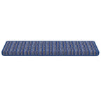 Self-adhesive Stair Mats Striped 15 pcs Blue 65 x 21 x 4 cm