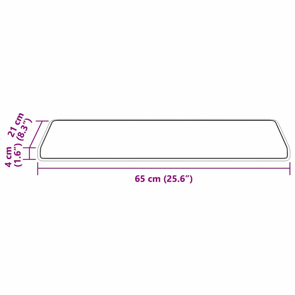 Self-adhesive Stair Mats Striped 15 pcs Blue 65 x 21 x 4 cm