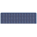 Self-adhesive Stair Mats Striped 15 pcs Blue 65 x 21 x 4 cm
