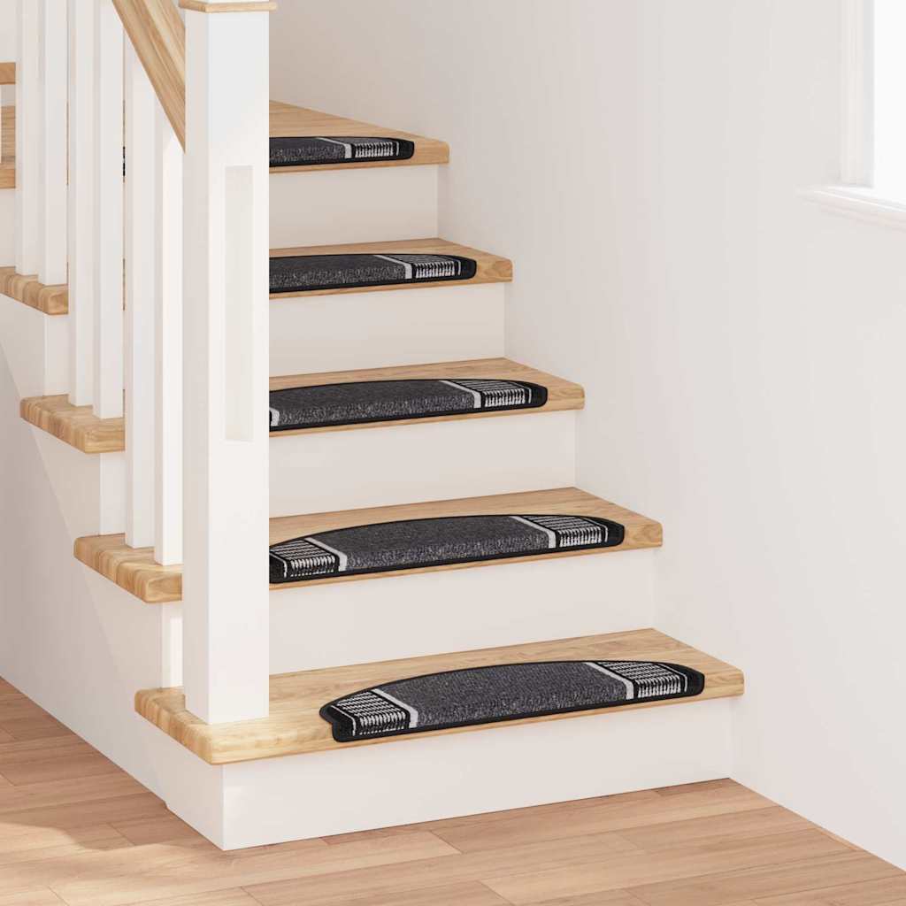 Self-adhesive Stair Mats 15 pcs Anthracite 65 x 21 x 4 cm