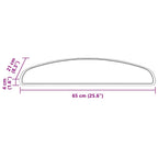 Self-adhesive Stair Mats 15 pcs Anthracite 65 x 21 x 4 cm