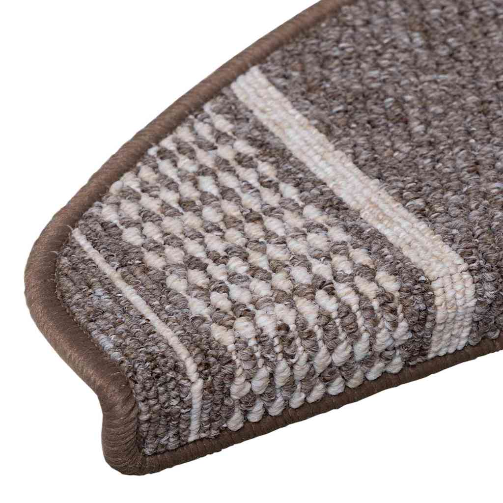 Self-adhesive Stair Mats 15 pcs Brown 65 x 21 x 4 cm