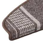 Self-adhesive Stair Mats 15 pcs Brown 65 x 21 x 4 cm
