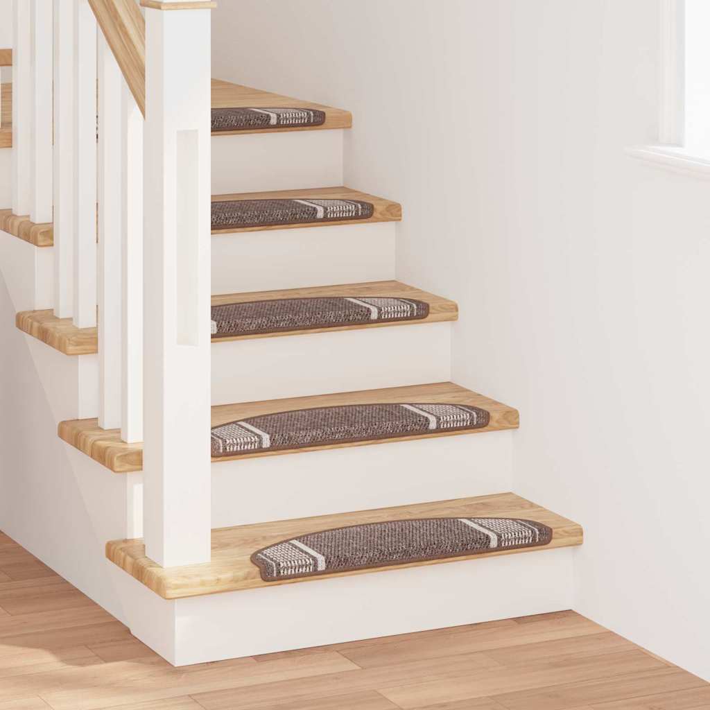 Self-adhesive Stair Mats 15 pcs Brown 65 x 21 x 4 cm