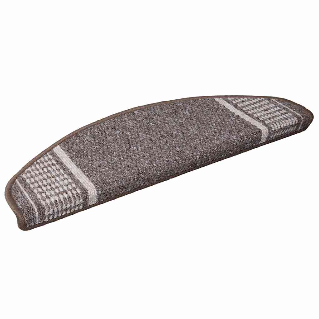Self-adhesive Stair Mats 15 pcs Brown 65 x 21 x 4 cm