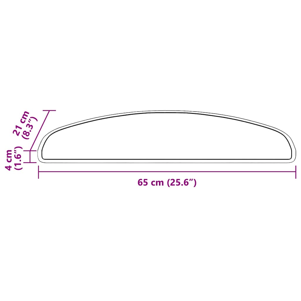 Self-adhesive Stair Mats 15 pcs Brown 65 x 21 x 4 cm