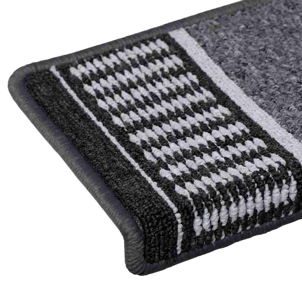 Self-adhesive Stair Mats 15 pcs Anthracite 65 x 21 x 4 cm