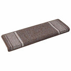 Self-adhesive Stair Mats 15 pcs Brown 65 x 21 x 4 cm